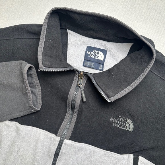 The North Face Other - The North Face Fleece Jacket Mens XL Black Grey Silver Colorblock Full Zip